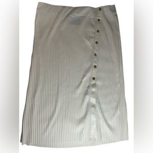 Andrew Marc New York Stretchy Ribbed Pencil Skirt w/ Side Slit Women Large NWT